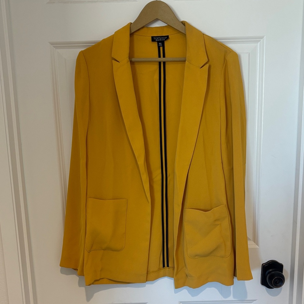 Topshop Mustard Yellow Blazer